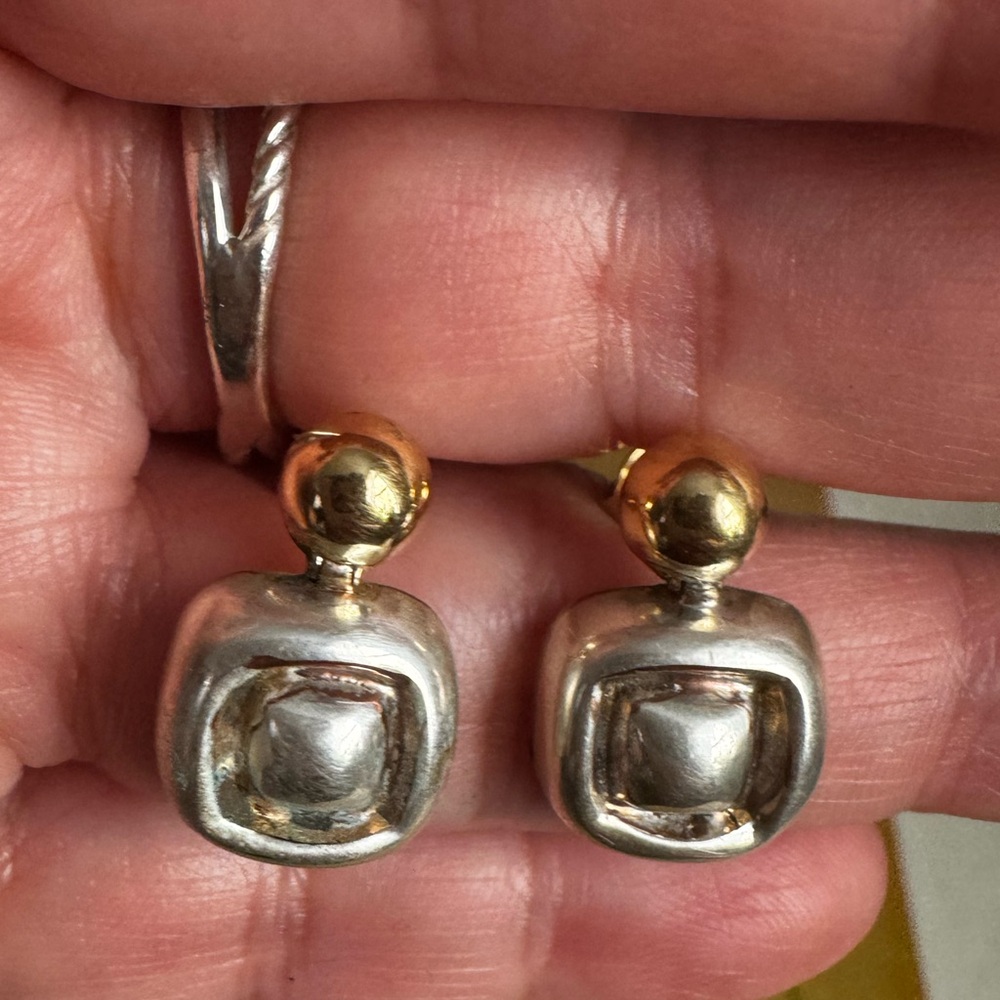Vaubel Designs two-toned (silver/gold plated) small earrings